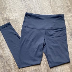 Size small high waisted blue / grey workout leggings with very soft material